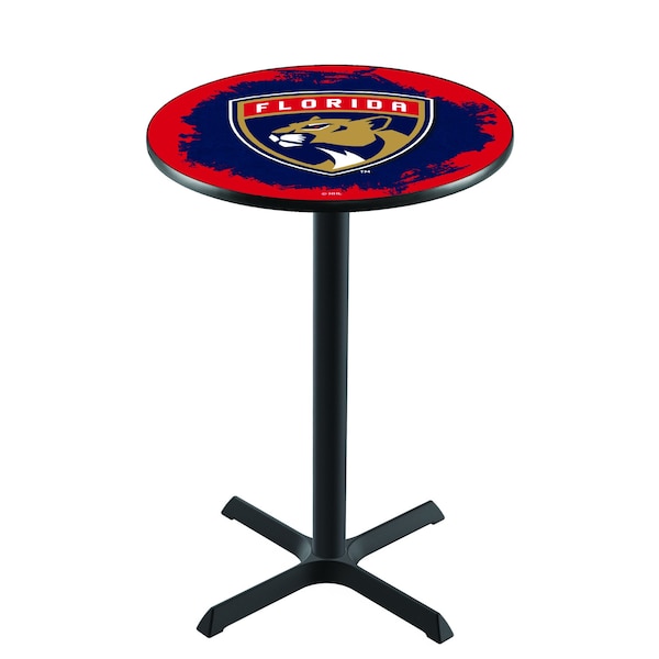 42" Blk Wrinkle Florida Panthers Pub Table